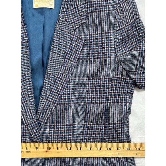 VTG Pendleton 100% Virgin Wool Blue Plaid 2-Piece Skirt Set Size 10 Mint Lined - Picture 9 of 16